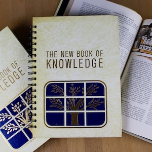 New Book of Knowledge Recycled Book Journal-made from vintage reference book image 1