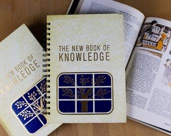 New Book of Knowledge- Recycled Book Journal-made from vintage reference book