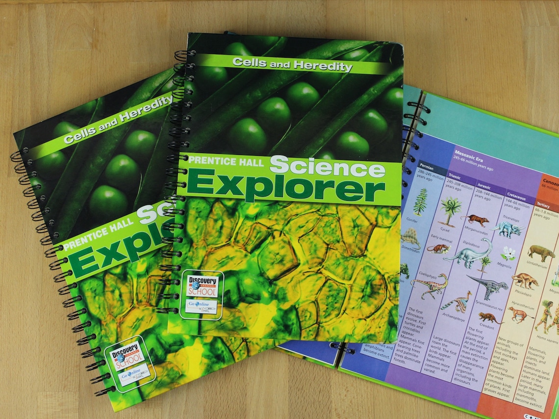 Cells and Heredity Recycled Book Journal Science Explorer Etsy