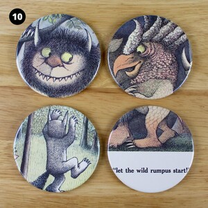 Where the Wild Things Are coaster set made from recycled book pages Bild 10