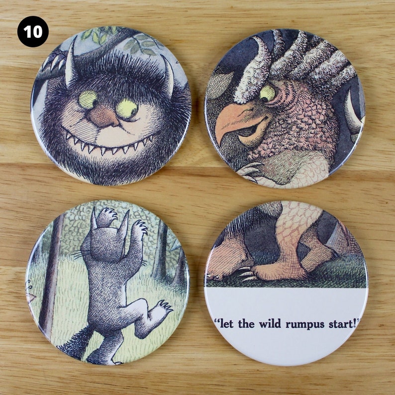 Where the Wild Things Are coaster set made from recycled book pages 10