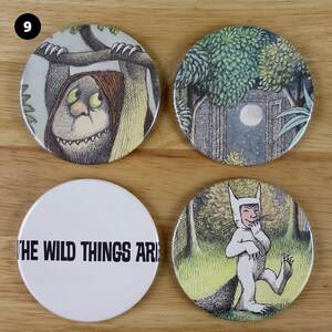 Where the Wild Things Are coaster set made from recycled book pages Bild 9