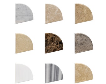 Natural Stone, Marble Corner Shelf Bathroom Wall Decor (9'' x 9'' x 0.75")