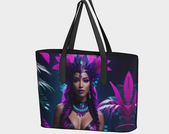 Carnival Large Leather Tote Bag