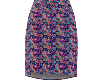 Simply Paisley Women's Pencil Skirt
