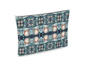 Leather Clutch Bag Abstract Eclipse