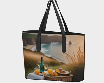 Picnic Leather Tote Bag