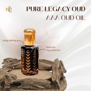Pure Legacy Oud- AAA Oud Oil- Oud Essential Oil, Oud Wood Oil perfumery, Pure Oud, Prachin with Trad, Dehn Oud, Oud Elixir, 6ml, 1ml, Gift