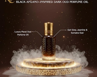 Midnight Oud Mystique Black Afgano–Inspired Dark Oud Perfume Oil Incense & Amber | Unisex Long-Lasting Scent