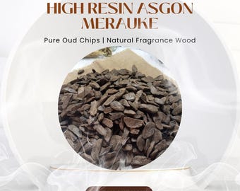 High Resin Asgon Merauke | Pure Oud Chips | Natural Fragrance Wood | Rare Aromatic Chips | Chemical-Free | Gift-Ready | Indonesian Oud