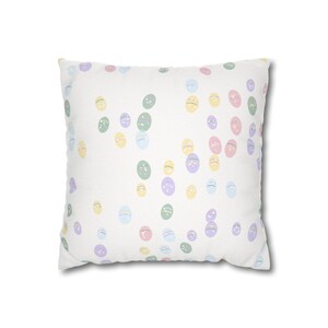 Pastel Easter Eggs Pillowcase | Spun Polyester Square Pillowcase