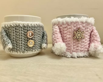 Mug cosy, mug jumper, sweater Christmas mug cosy, mug cozy, pattern, digital download, crochet pattern, handmade gift ideas, home decor, pdf