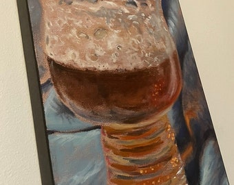 IPA Craft Beer Oil Painting by Jennifer Greenfield
