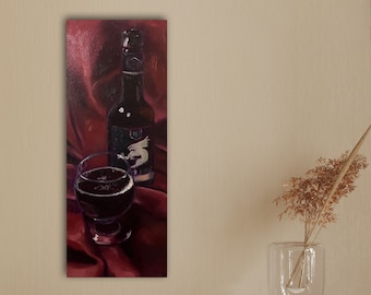 Beer Painting- Enter the Dragon Oil on Canvas by Jennifer Greenfield