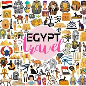 Egypt Silhouette, SVG Cut Files, Egyptian Bundle SVG, Egyptian Clipart, Egyptian Cut File, Instant Download