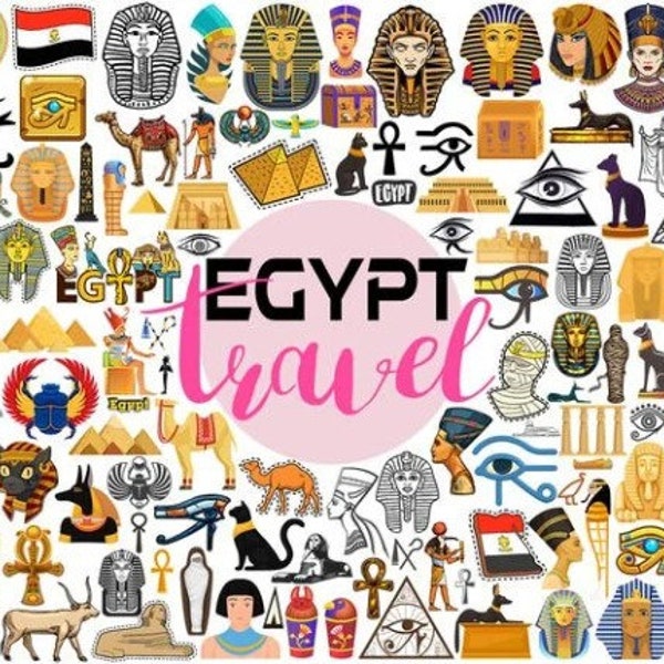 Egypt Silhouette, SVG Cut Files, Egyptian Bundle SVG, Egyptian Clipart, Egyptian Cut File, Instant Download