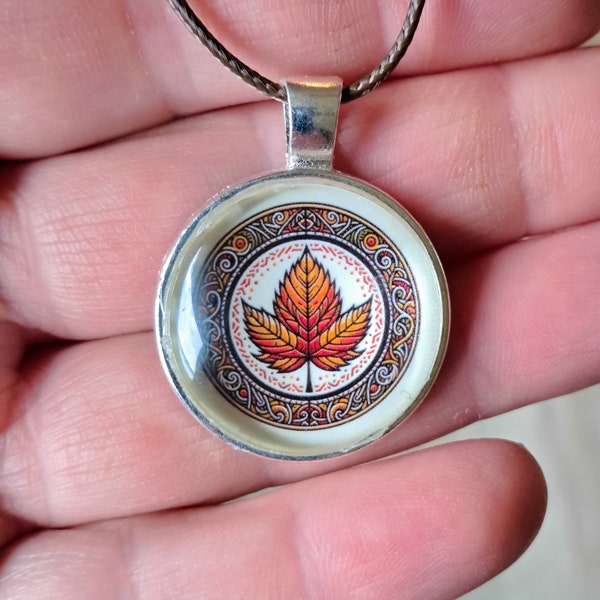 Norse Style Autumn Leaf Necklace