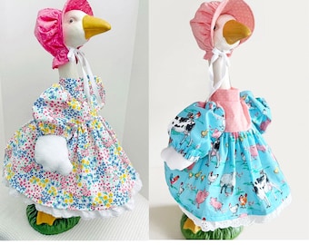 23" Porch Goose Dress, Bonnet, and Wings, Sewing Digital Pattern, Yard Art. PDF