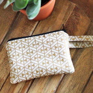 Gold zipper pouch, Mini, Essential oil bag, Oil Inserts, edeenut Coin purse, pocket wallet, Change purse, makeup bag, wallet, Travel oil bag