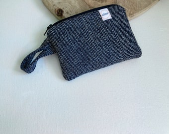 Mini Zipper Pouch, Essential oil bag, Gray Wool, earbud case, Roller Bottle Bag, Oil storage, edeenut, EO Storage, Roller bottle storage