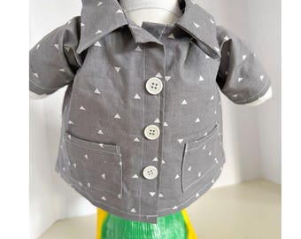 28" Porch Goose Shacket, Sewing Digital Pattern, Yard Art. PDF Tutorial. Fireman, Raincoat, Boy Dress shirt / Jacket