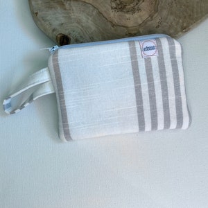 Mini bolsa con cremallera, bolsa para aceites esenciales, lino gris, estuche para auriculares, bolsa con ruedas para botellas, almacenamiento de aceites, edeennut, almacenamiento de aceites esenciales, almacenamiento de botellas con ruedas
