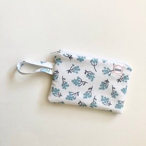 Mini, Monedero azul, Estuche con cremallera, Bolso con cremallera floral, Billetera de bolsillo, Monedero, Bolsa para joyas, Bolsa para aceites esenciales, Edeennut, Almacenamiento de aceites esenciales