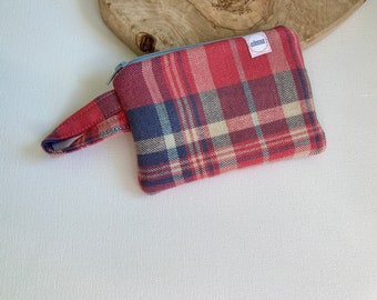 Mini Zipper Pouch, Essential oil bag, Pink flannel, earbud case, Roller Bottle Bag, Oil storage, edeenut, EO Storage, Roller bottle storage