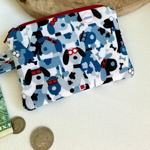 Mini bolsa con cremallera, bolsa para aceites esenciales, perros grises, estuche para auriculares, bolsa con ruedas para botellas, almacenamiento de aceites, edeennut, almacenamiento de aceites esenciales, almacenamiento de botellas con ruedas