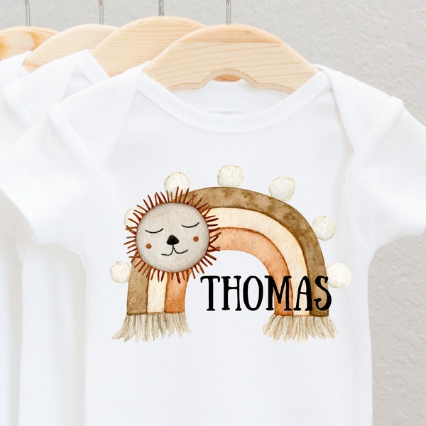 Baby Boy Coming Home Outfit,Boho safari Baby Nursery Decor,Animal Baby Shower Gift, Personalized Baby One Piece, Newborn name bodysuit,150