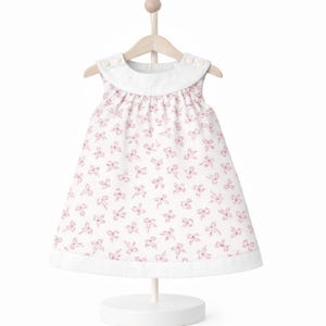 Baby Girl Easter Dress, Pink Bows Toddler Frock, Spring Party Outfit, Sleeveless A-Line Pillowcase Dress, Flower Girl Dress, First Birthday