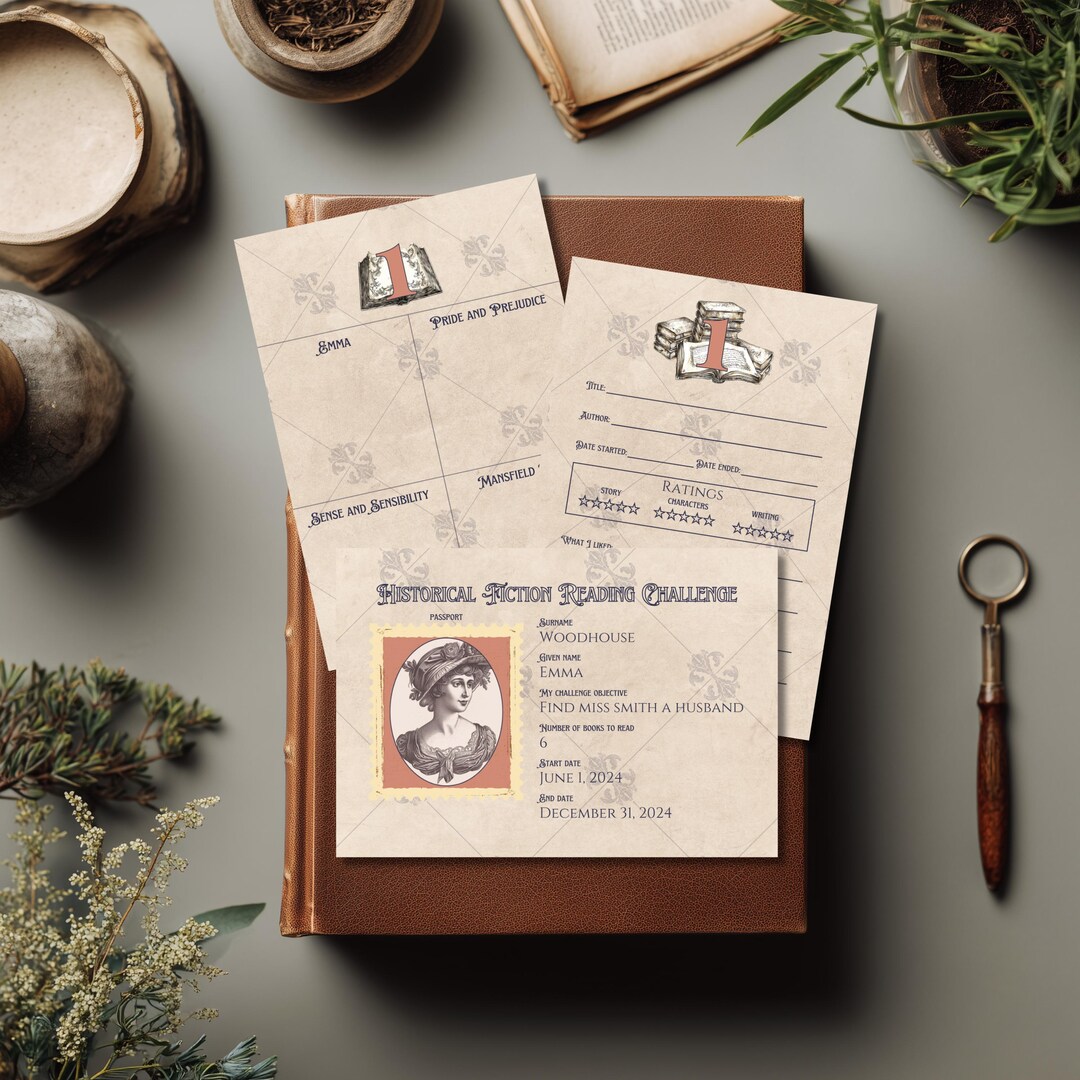 Personalizable Book Journal - Printable Regency Style Reading Planner ...