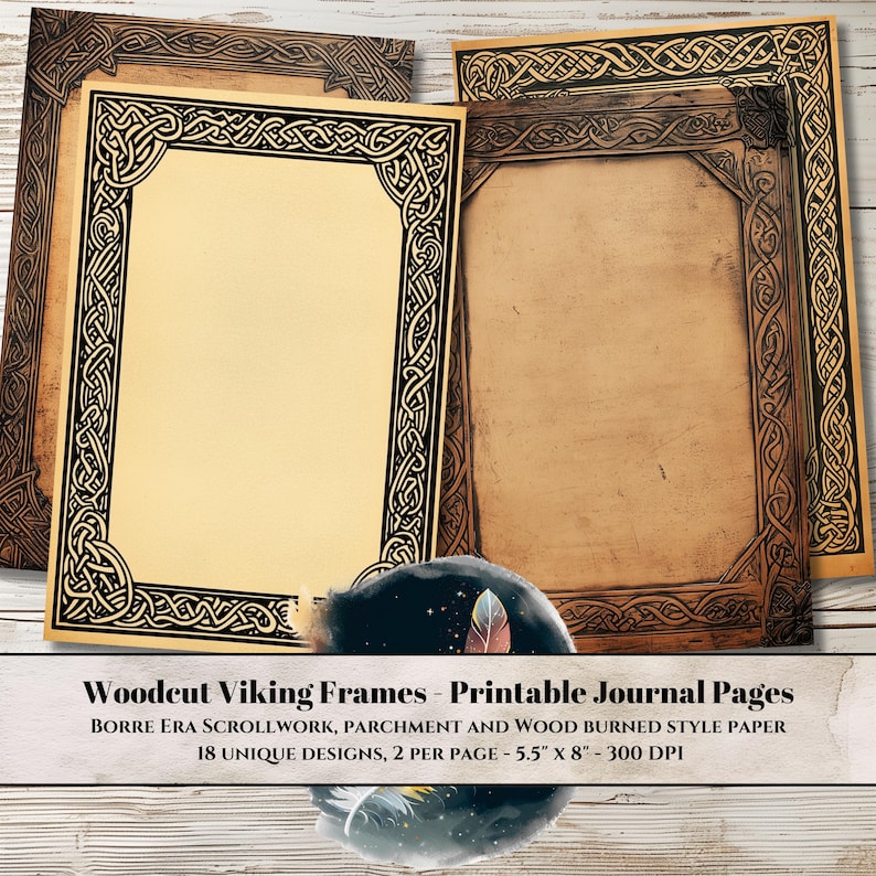 Printable Journal Kit - 18 Half Page Images for Scrapbooking &amp; Junk ...