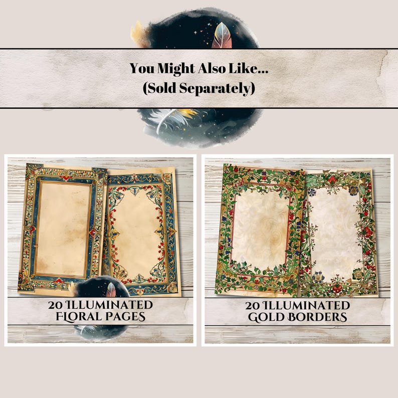 Printable Journal Kit Frames - 16 Half Page Images for Scrapbooking ...