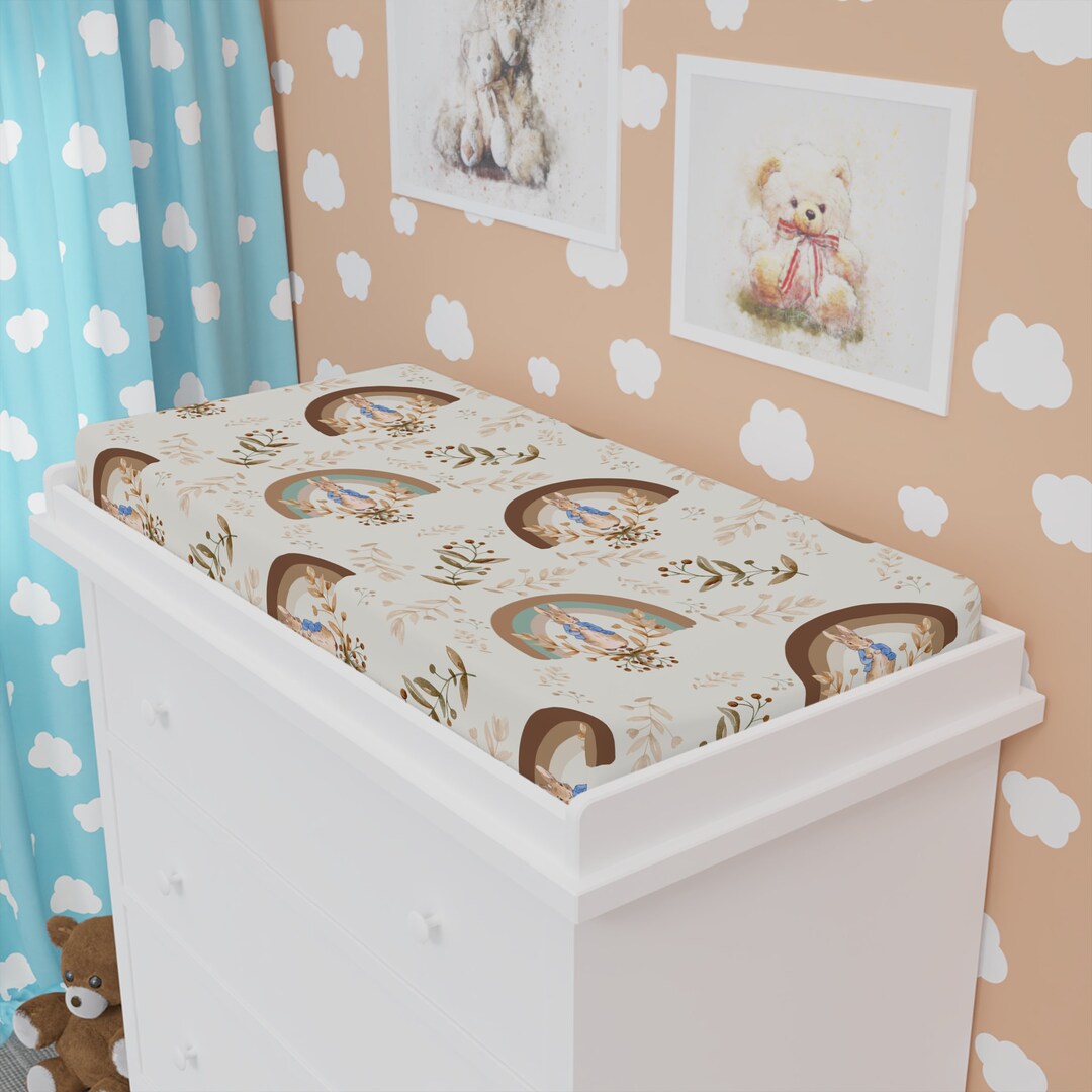 Peter Rabbit Neutral Baby Changing Pad Cover, Nursery, Gender Neutral ...
