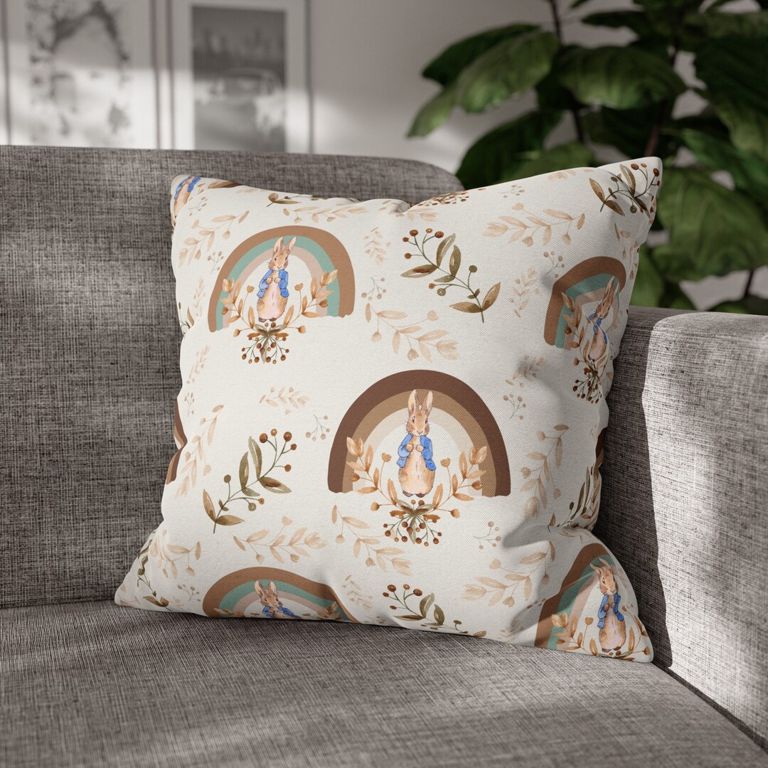 Peter Rabbit Neutral Square Pillowcase, Gender Neutral, Rainbow Baby ...
