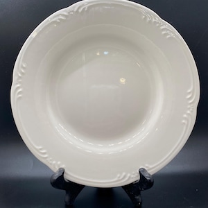 Pfaltzgraff Filigree Salad Plates White Embossed Vintage USA 8 1/4&quot; Set of 2