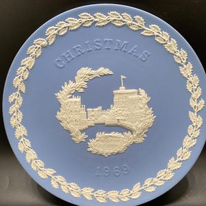 Wedgwood Jasper Ware Christmas Plate 1969