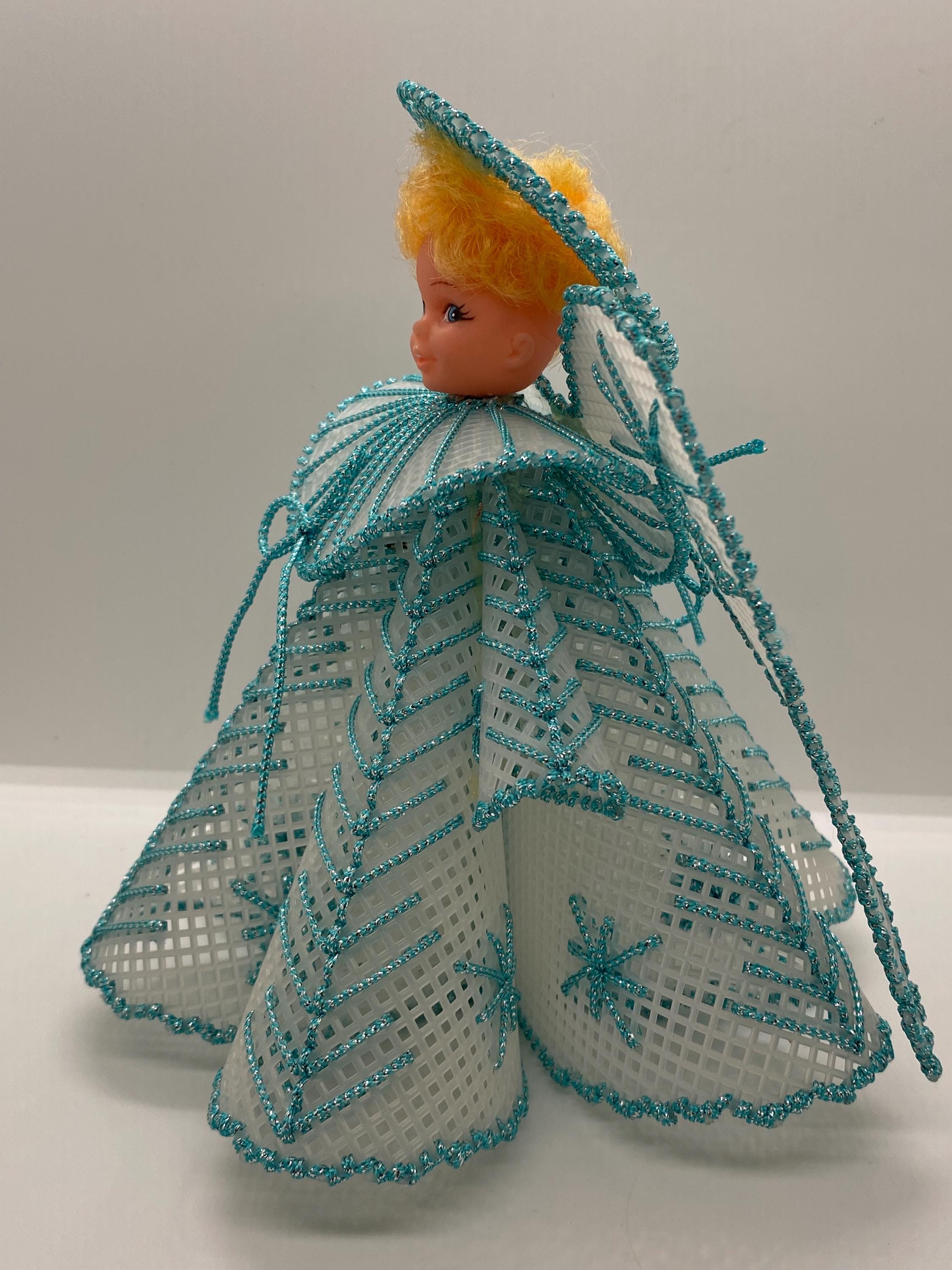 ヴィンテージハンドメイドニードルポイントプラスチックキャンバス