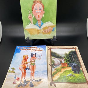 Vintage partij ongebruikte verjaardagskaarten Leanin' Tree Boots jaren 80, 90 Reynolds