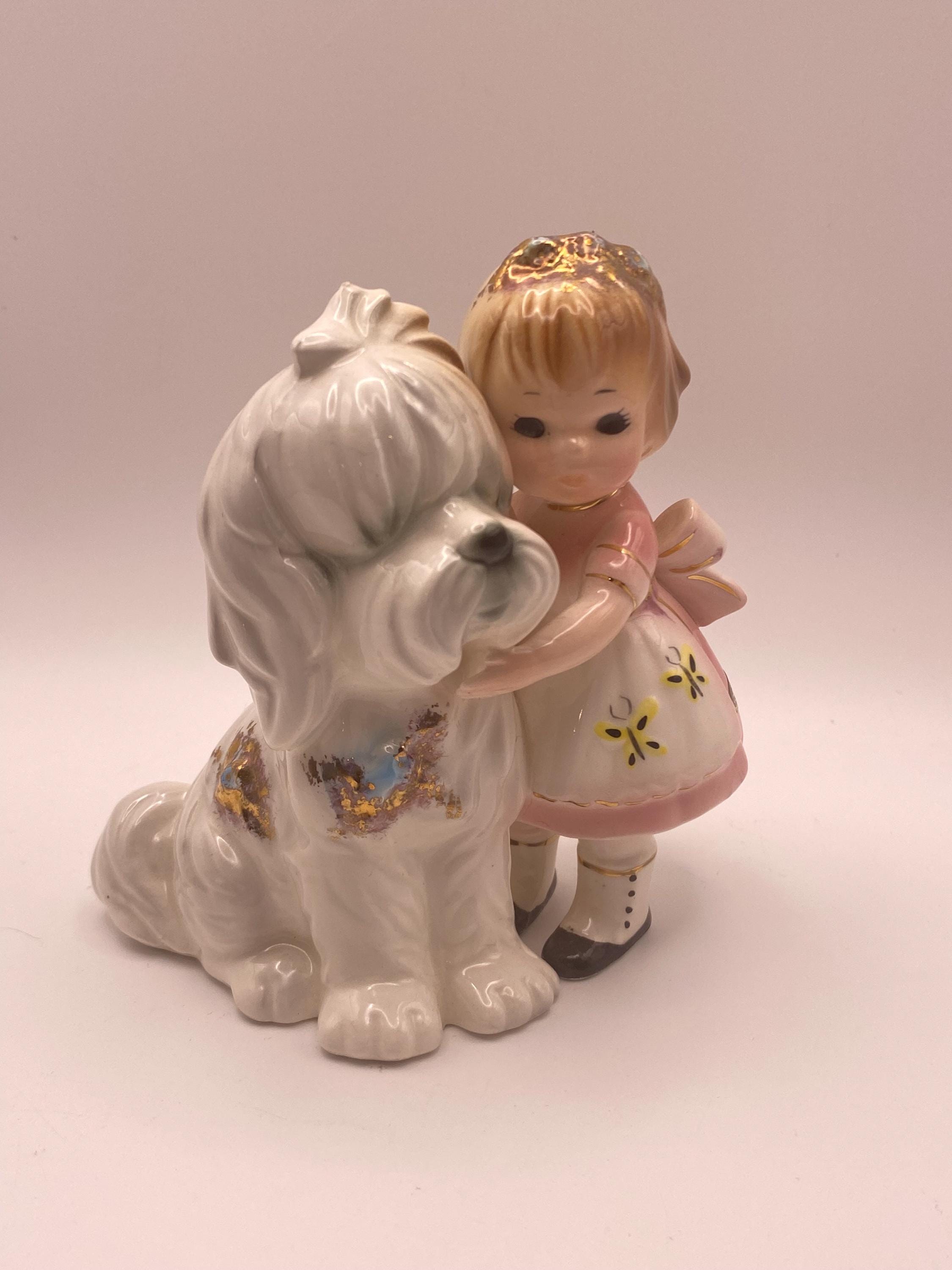 * vintage ornament ❀ お行儀のよい クリーミー ワンちゃん Josef Originals Dog - Etsy