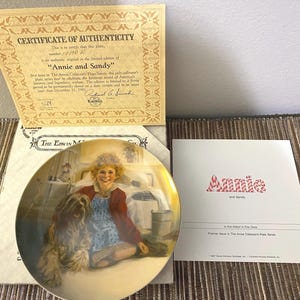 Annie and Sandy Collector Plate Knowles