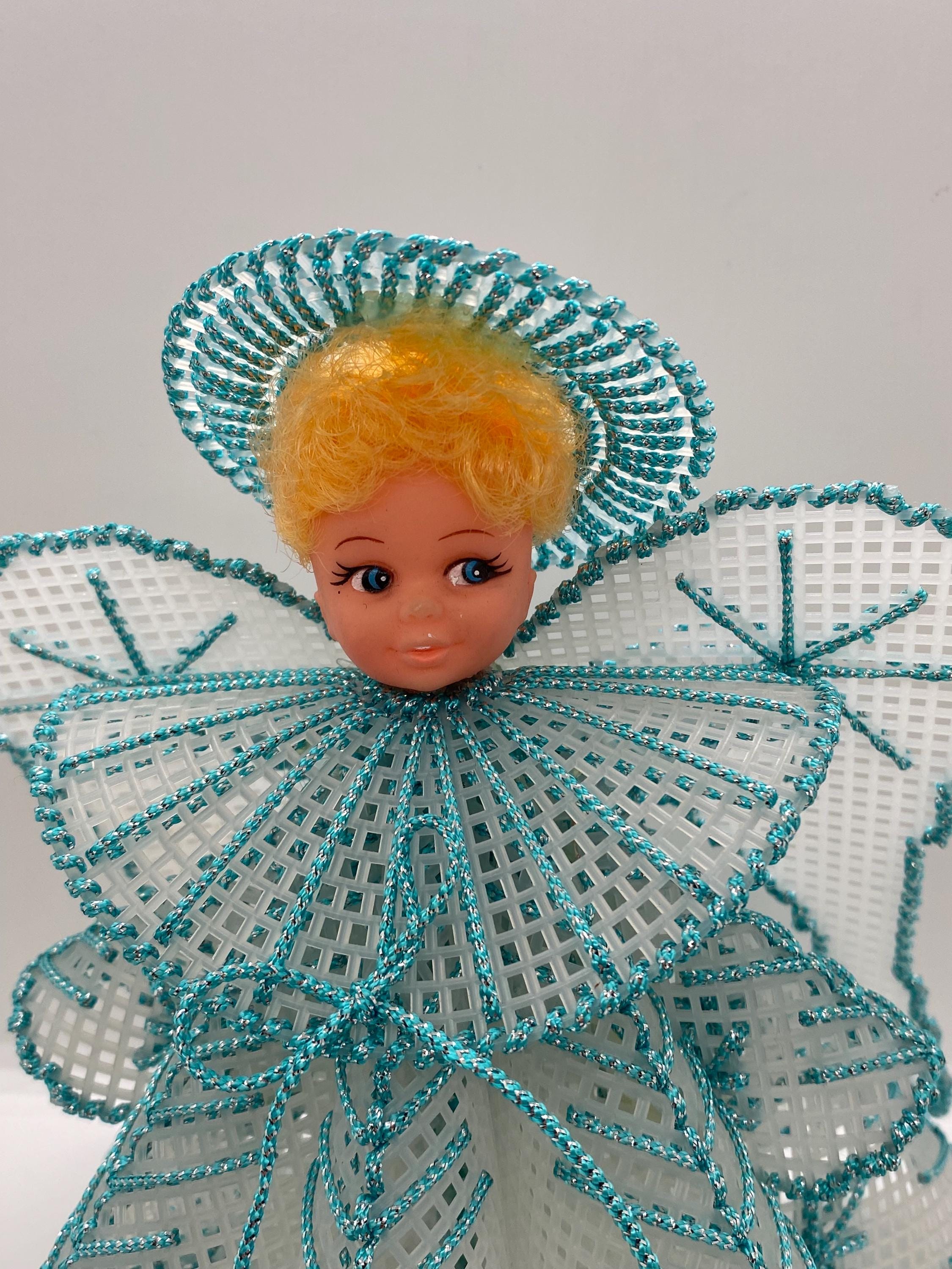 ヴィンテージハンドメイドニードルポイントプラスチックキャンバス