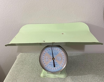 Vintage American Family Scale Green Kitchen 25 Lb - Etsy