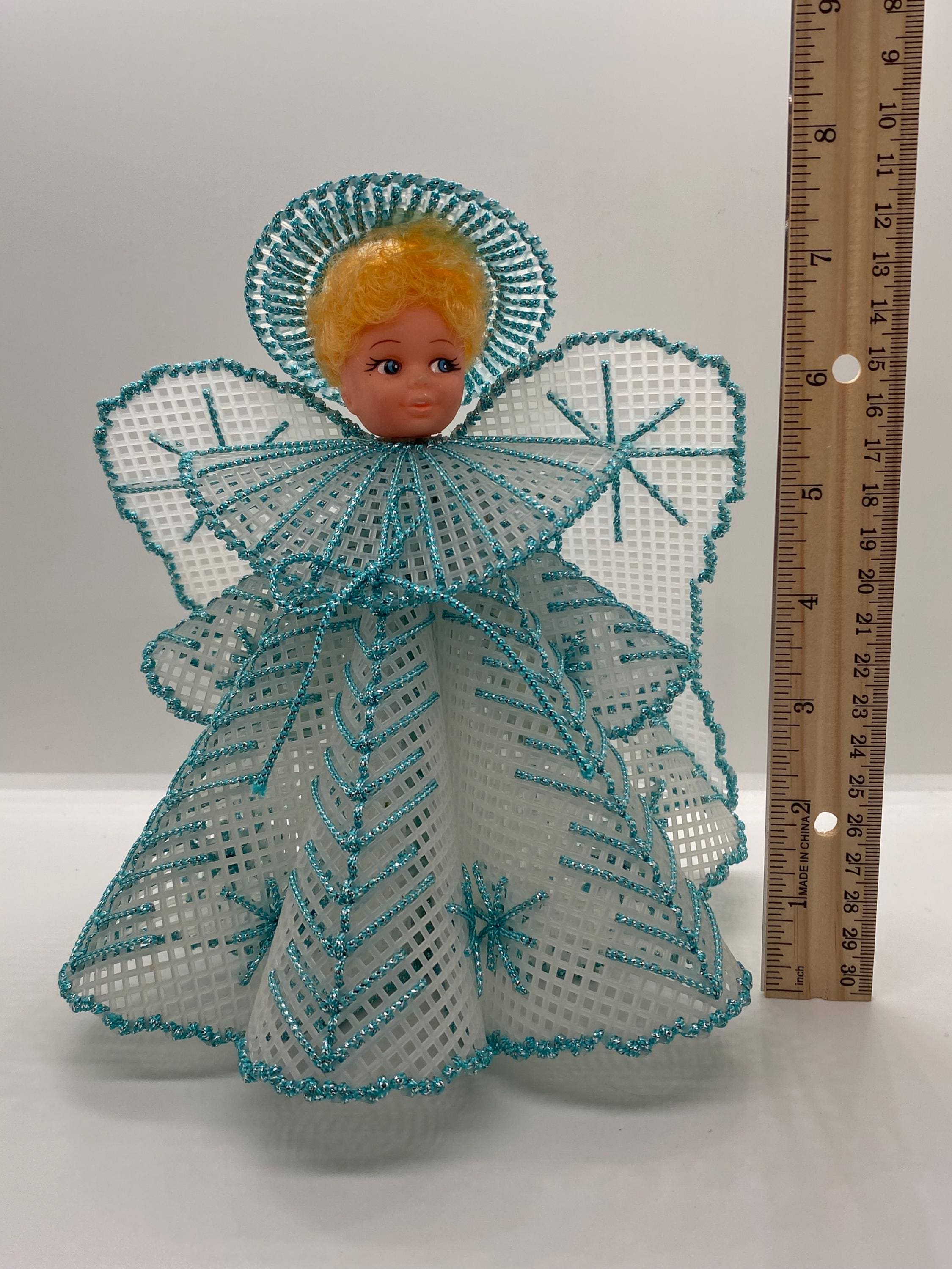 ヴィンテージハンドメイドニードルポイントプラスチックキャンバス