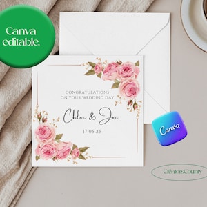 Personalised Wedding Card, Wedding Day Keepsake Gift, Newlyweds, Marriage Congratulations, Mr and Mrs Card, Wedding Card With Couple Names.