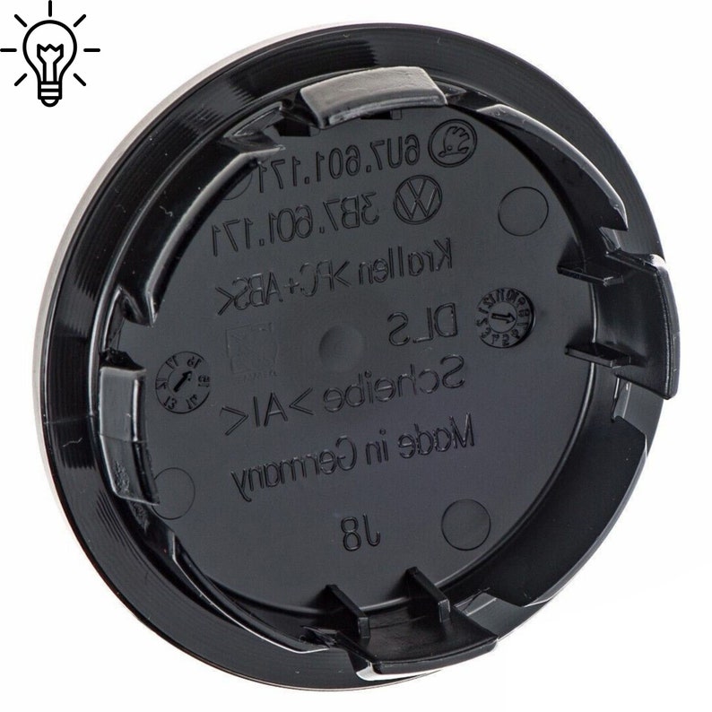 4pz nero lega alluminio 65mm diam. Auto centro ruota Coprimozzo emblema