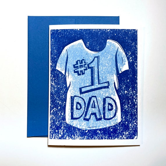 Number One Dad Seinfeld Letterpress Fathers Day Card
