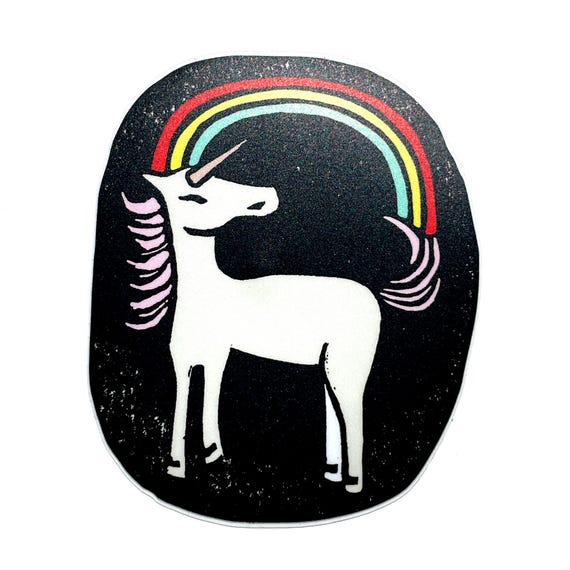 Unicorn rainbow cute vinyl sticker | sticker for water bottle | laptop sticker | phone case sticker