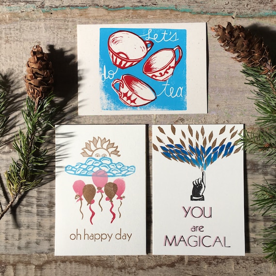 Kind Words Letterpress Cards Set